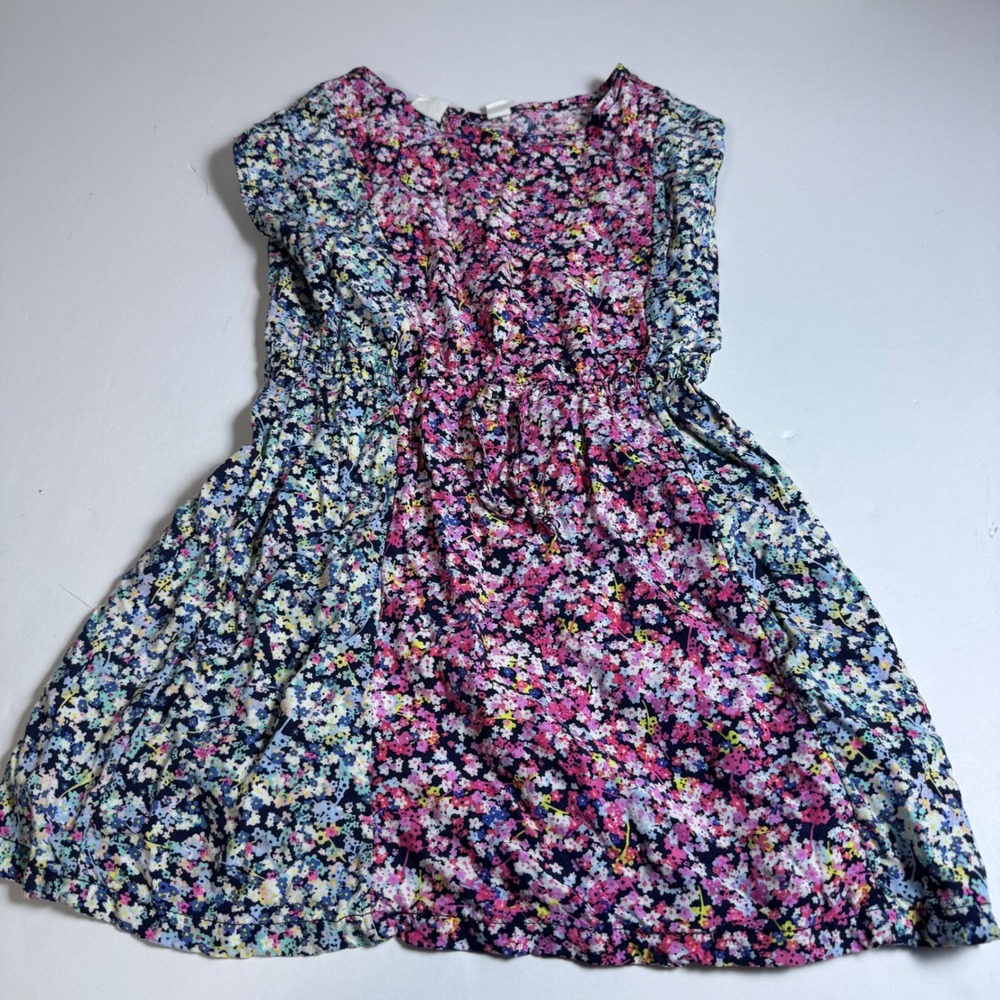 Gap Kids Floral Print Sleeveless Dress Multicolor Ditsy Waist Size XS 4-5